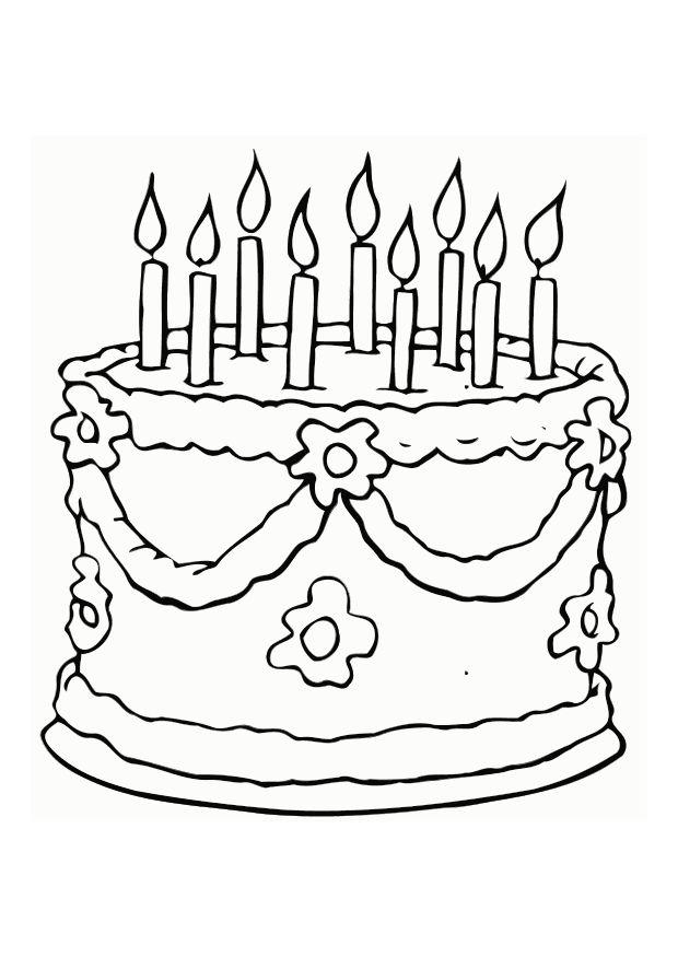 Coloriage Gateau - Coloriages Gratuits À Imprimer - Dessin encequiconcerne Coloriage D&amp;amp;#039;Anniversaire,