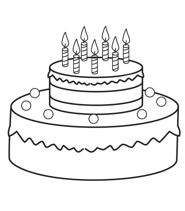 Coloriage Gateau D&amp;#039;Anniversaire concernant Coloriage D&amp;amp;#039;Anniversaire,