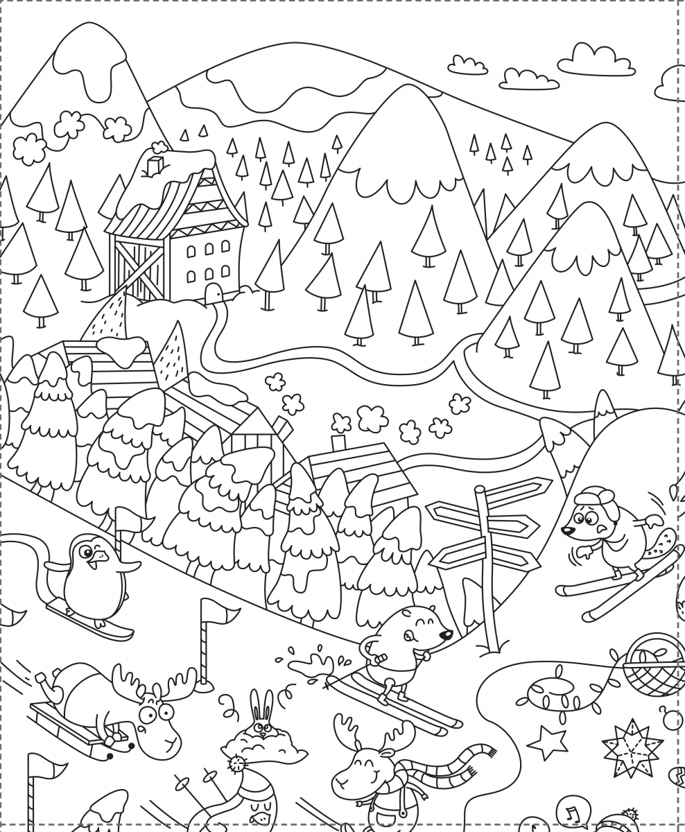 Coloriage Géant Pour Les Enfants Spécial Noël à Coloriage 5 Ans À Imprimer Pdf