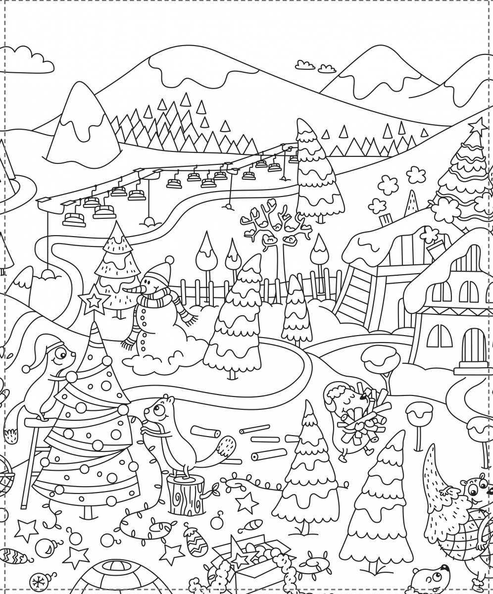 Coloriage Géant Pour Les Enfants Spécial Noël encequiconcerne Coloriage Enfance,