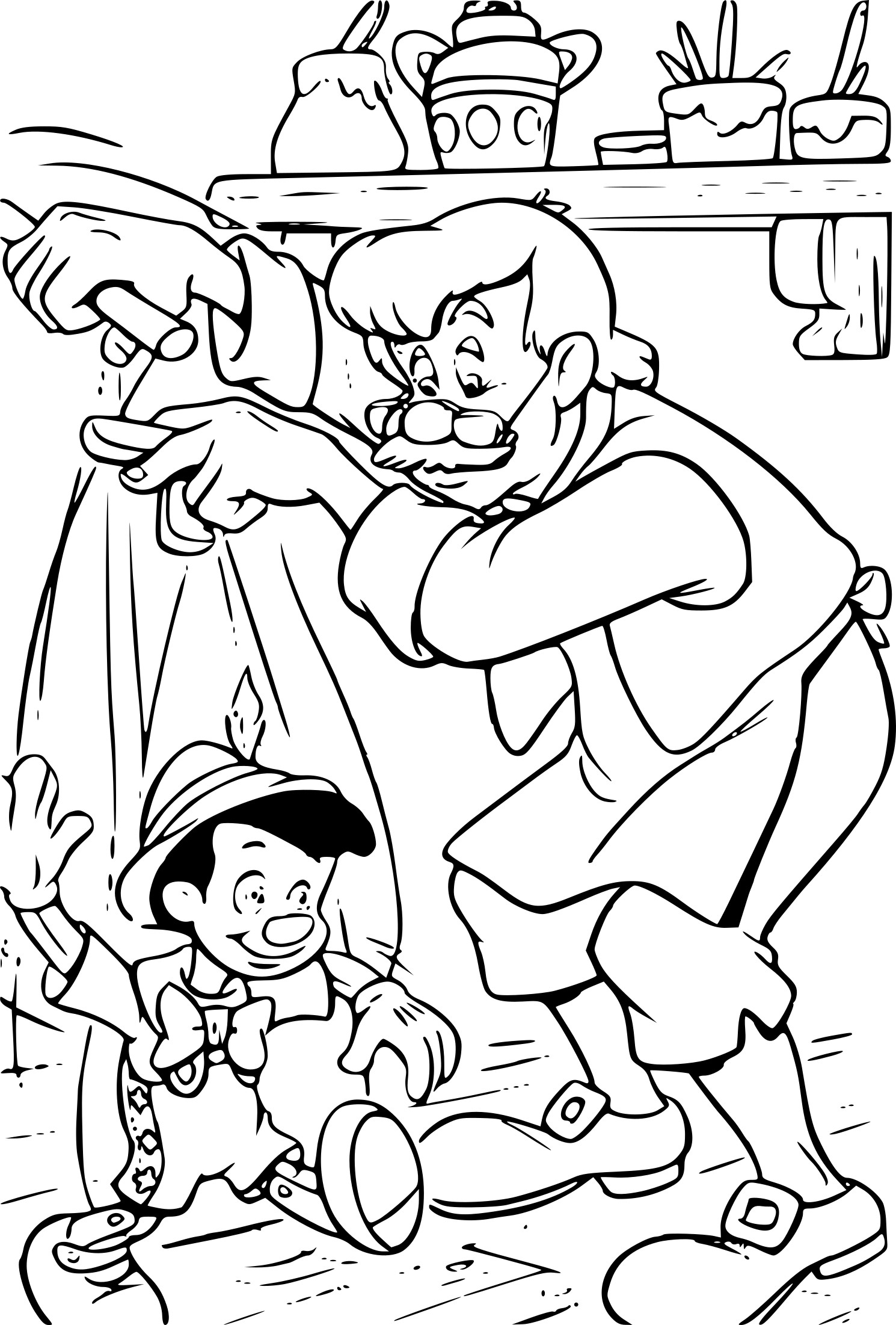 Coloriage Geppetto Disney À Imprimer destiné Coloriage Dessin Disney