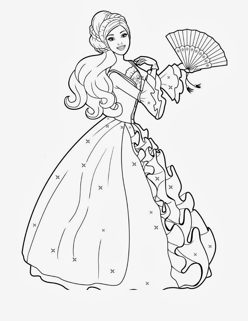 Coloriage Gratuit À Imprimer De Barbie | 30000 serapportantà Coloriage Barbie