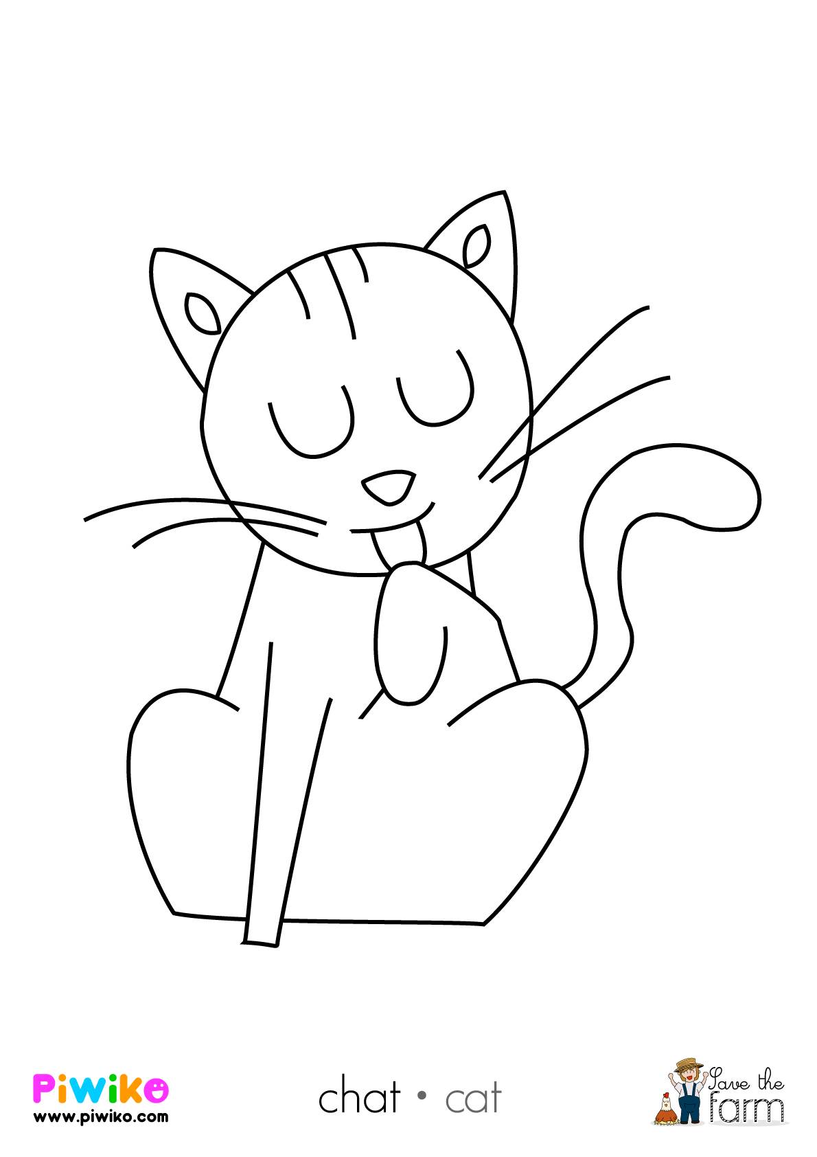 Coloriage Gratuit Pour Enfants, Chat • Free Colouring For concernant Coloriage Chat