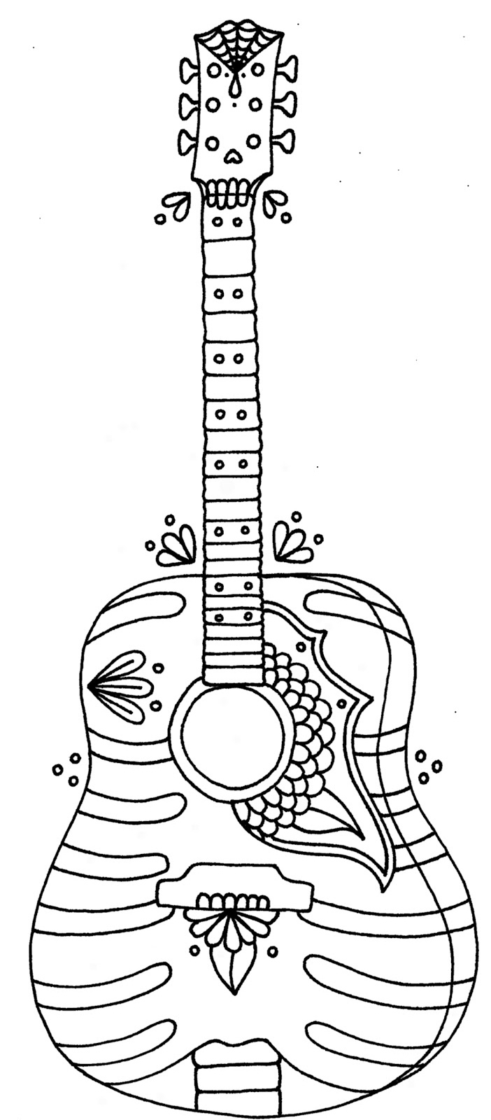 Coloriage Guitare Gratuit À Imprimer Et Colorier dedans Musique Zen Coloriage,