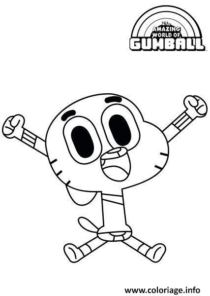 Coloriage Gumball Dessin Gumball À Imprimer dedans Coloriage Dessin Animé À Imprimer Gratuit