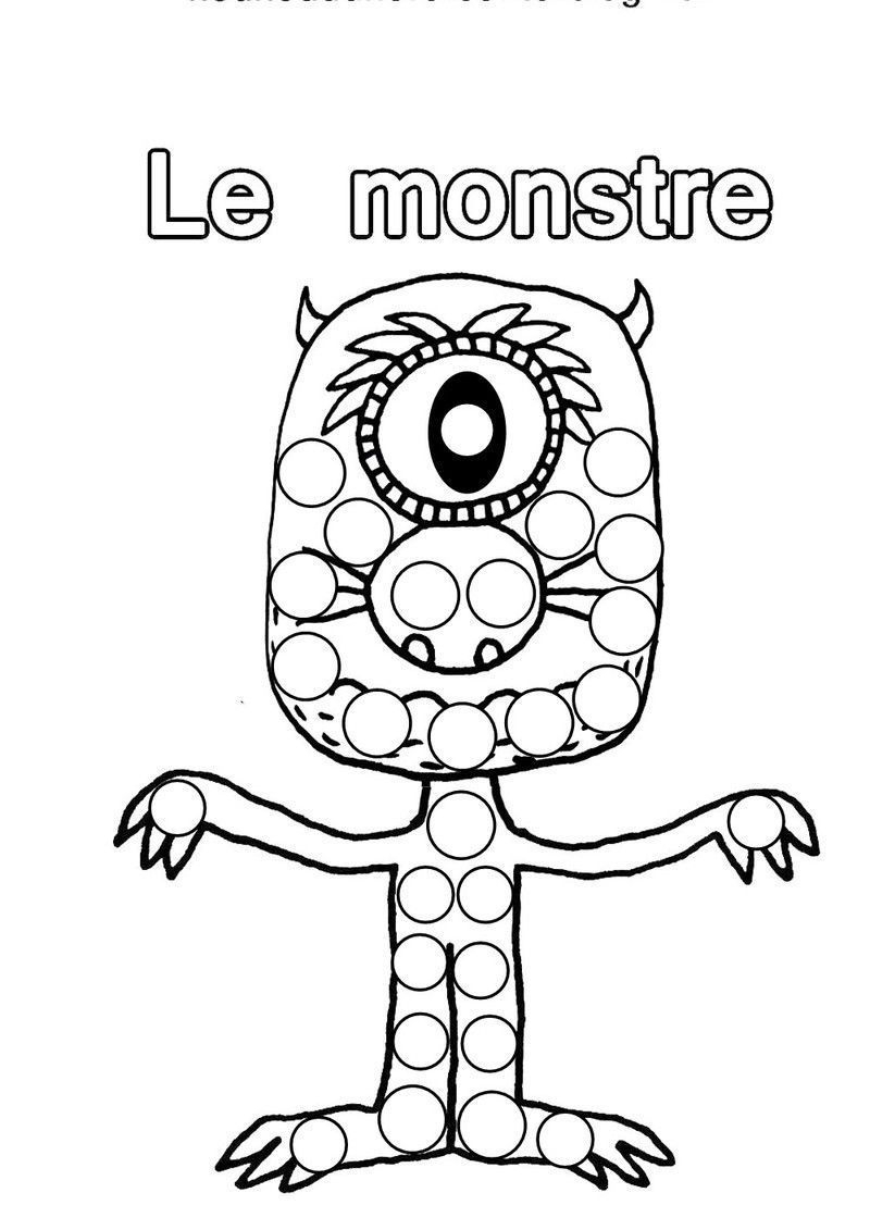 Coloriage Halloween A Gommettes - Page 2 pour Dessin Pour Coloriage Maternelle