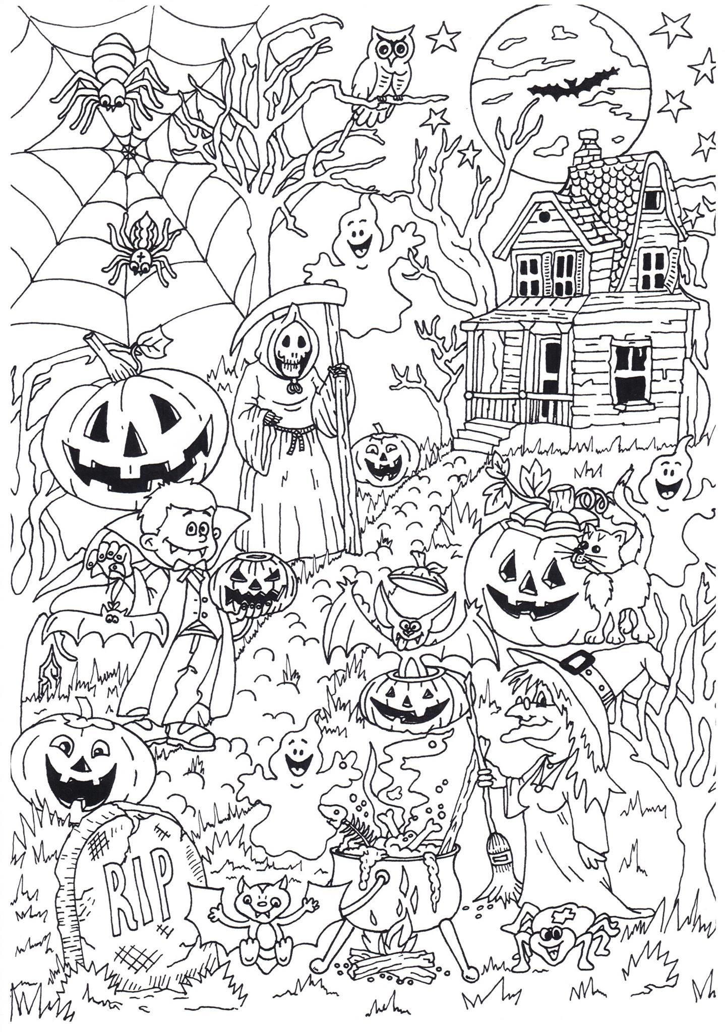 Coloriage Halloween - Coloriages Gratuits À Imprimer tout Dé Coloriage