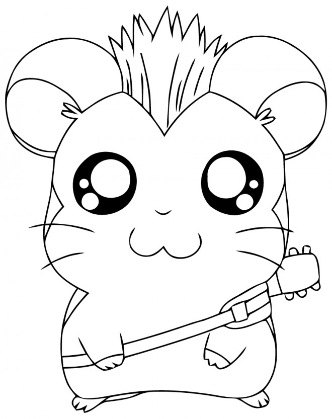 Coloriage Hamtaro Babos Gratuit Dessin Gratuit À Imprimer concernant Dessin Animé Pour Coloriage