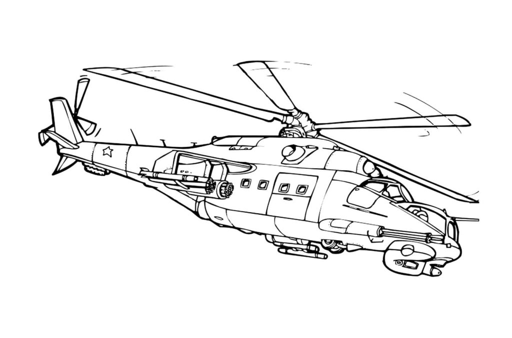 Coloriage Hélicoptère - 100 Coloriages Sur Wonder-Day tout Coloriage Helicoptere