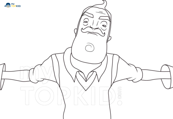 Coloriage Hello Neighbor. 25 Images À Imprimer Gratuitement encequiconcerne Dessin Hello Neighbor,