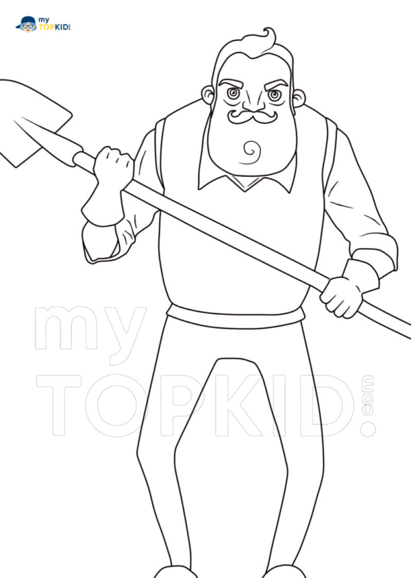 Coloriage Hello Neighbor. 25 Images À Imprimer Gratuitement encequiconcerne Dessin Hello Neighbor,