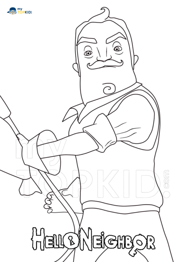 Coloriage Hello Neighbor. 25 Images À Imprimer Gratuitement intérieur Dessin Hello Neighbor,