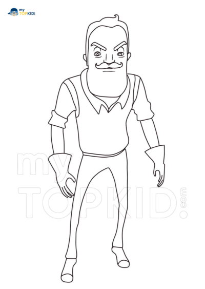 Coloriage Hello Neighbor. 25 Images À Imprimer Gratuitement pour Dessin Hello Neighbor,