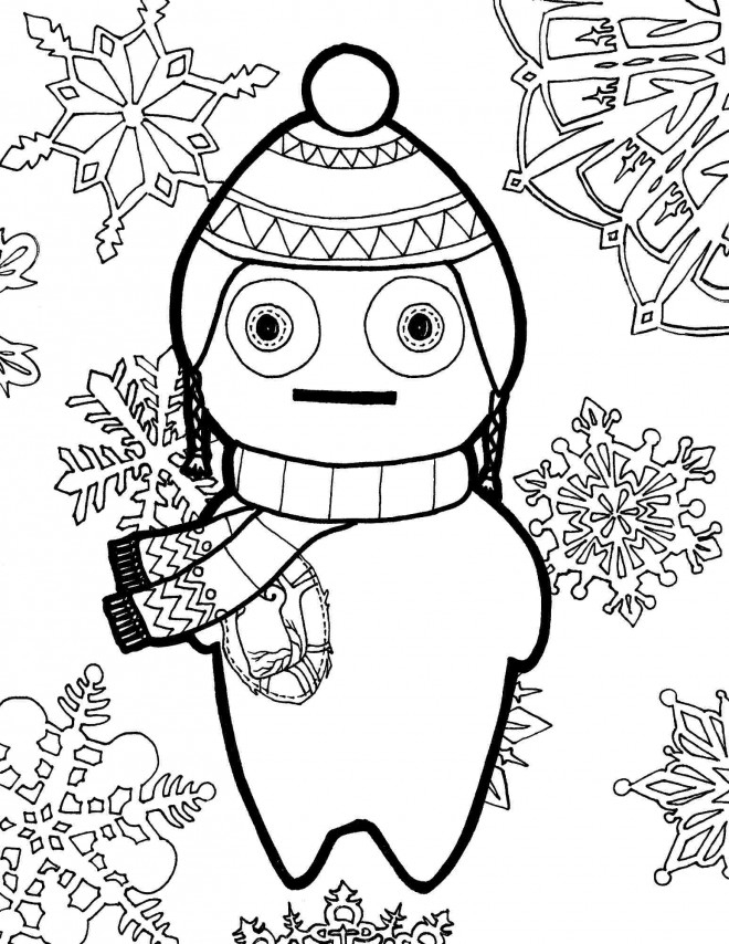 Coloriage Hiver Flocon De Neige Dessin Gratuit À Imprimer avec Coloriage D&amp;amp;#039;Hiver,