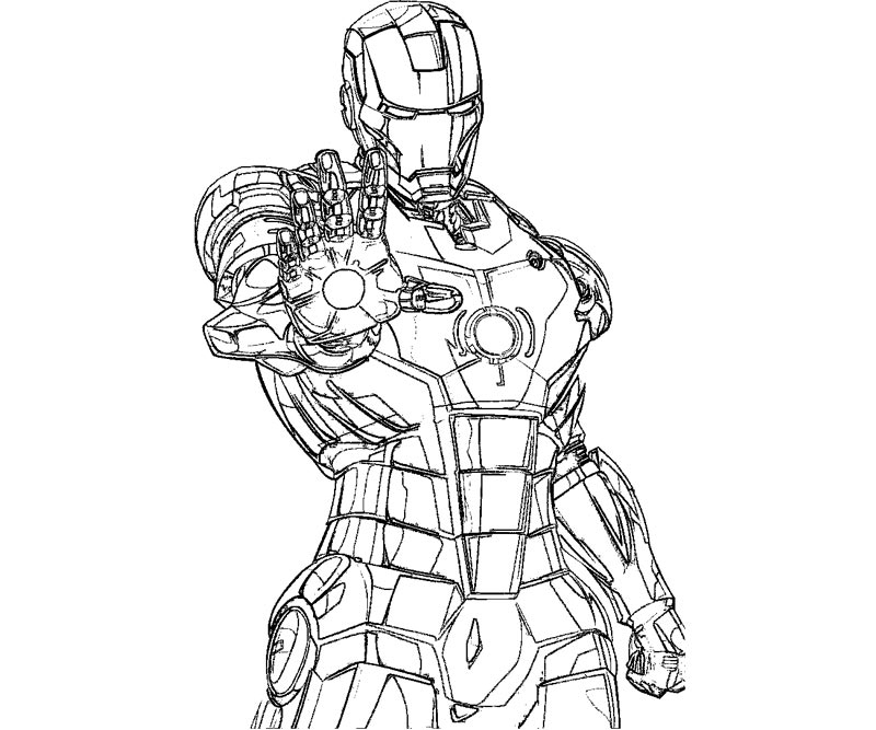 Coloriage Iron Man #80534 (Super-Héros) - Album De Coloriages à Coloriage Iron Man