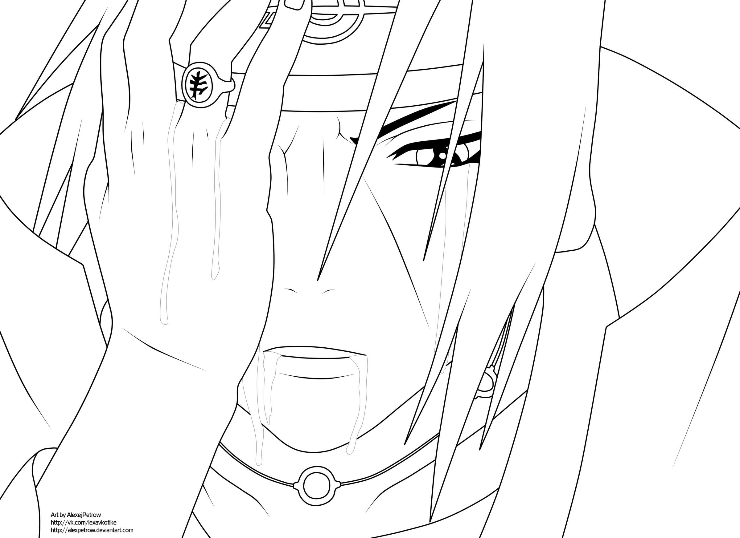 Coloriage Itachi Uchiha . Coloriage Gratuit À Imprimer destiné Dessin Itachi