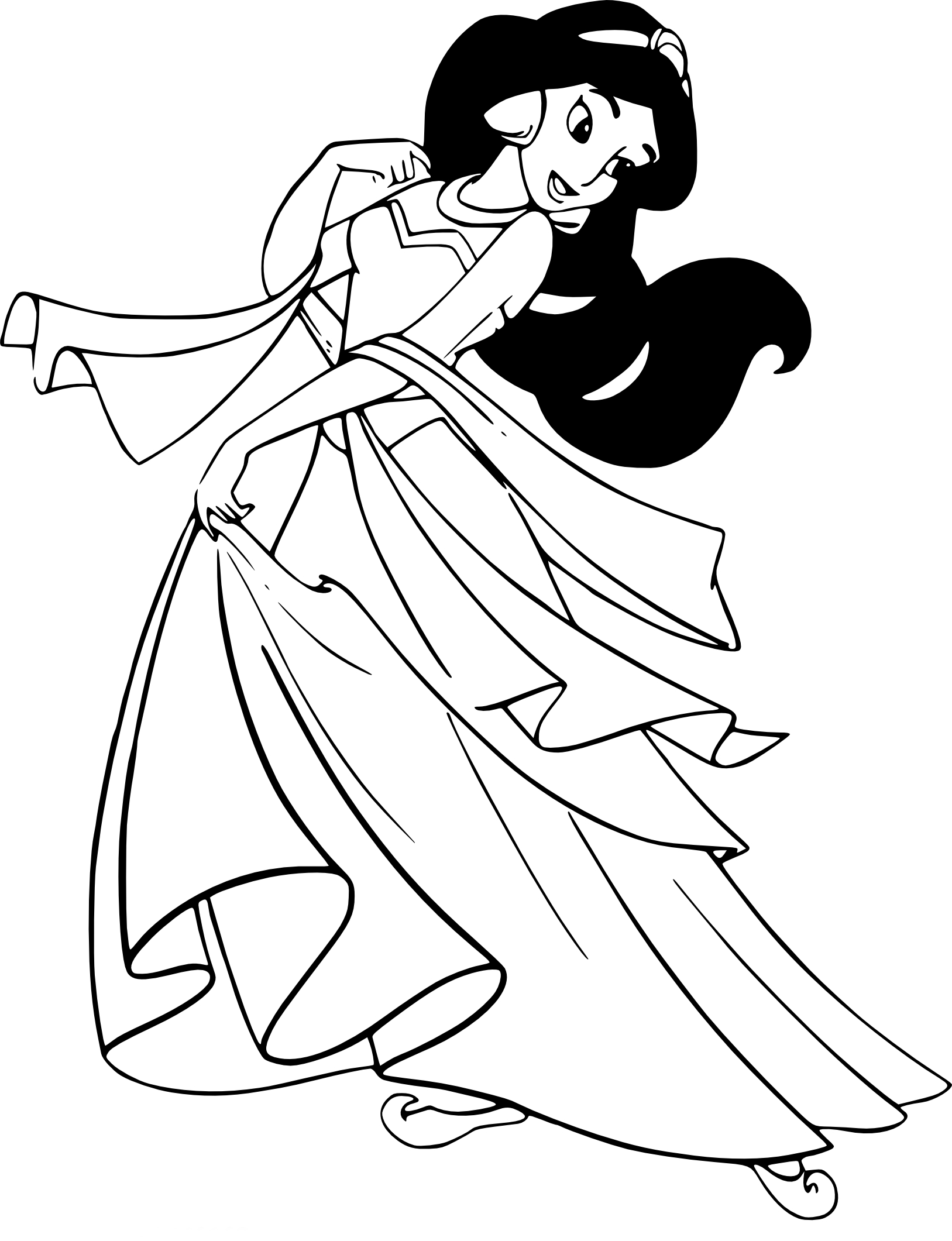 Coloriage Jasmine Princesse À Imprimer intérieur Coloriage Princesse