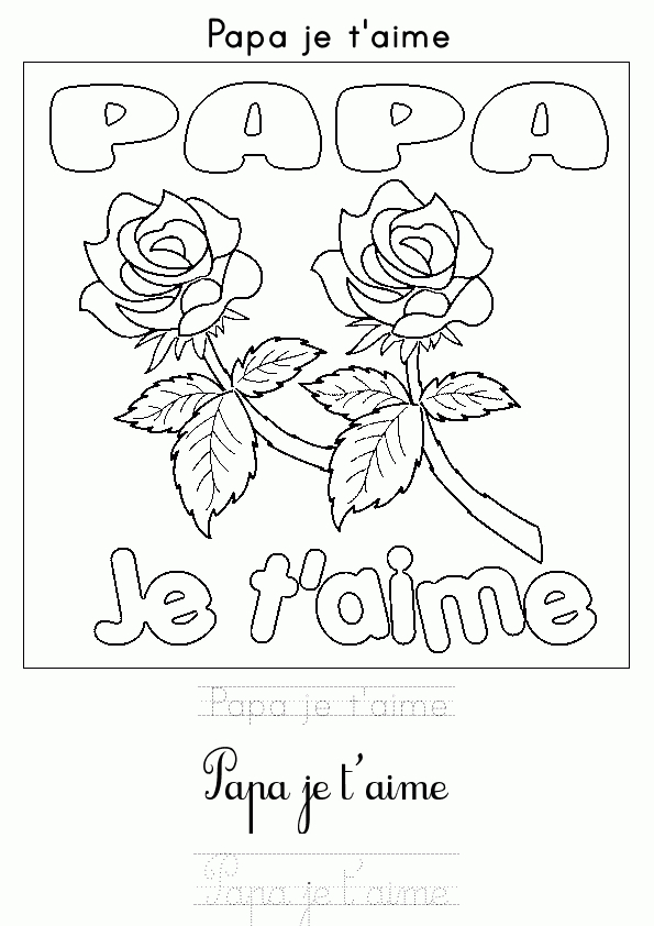 Coloriage Je T&amp;#039;Aime Papa | Coloring Pages, Free Printable serapportantà Coloriage J&amp;amp;#039;Aime Maman