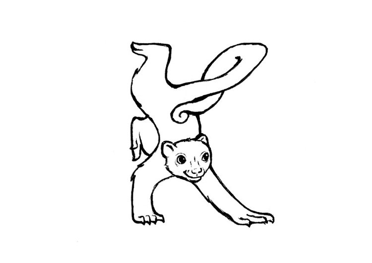 Coloriage K-Kinkajou - Coloriages Gratuits À Imprimer serapportantà Dessin K,