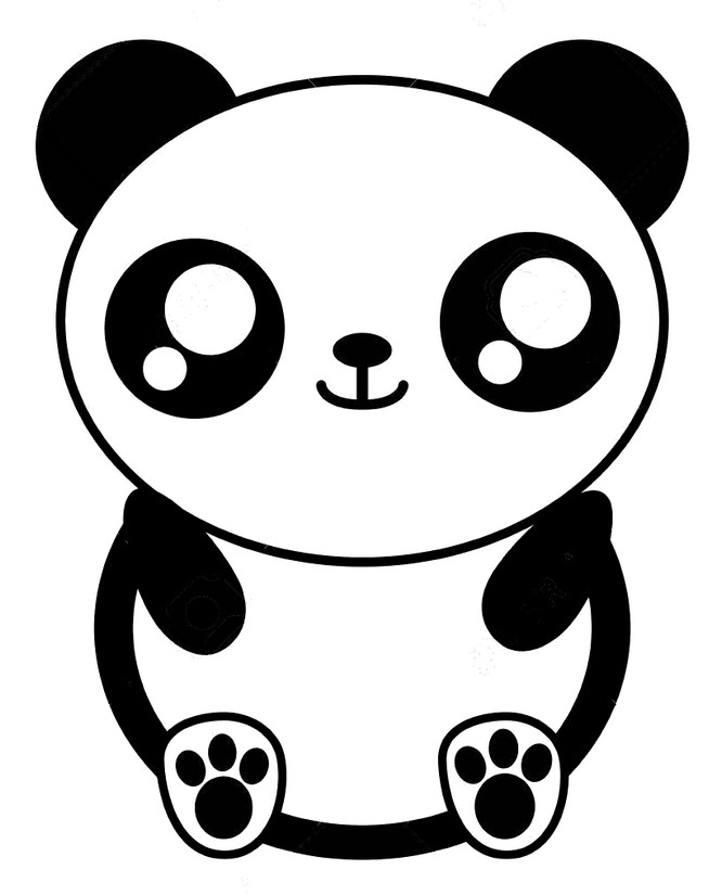 Coloriage Kawaii : Panda 7 à E Dessin Kawaii
