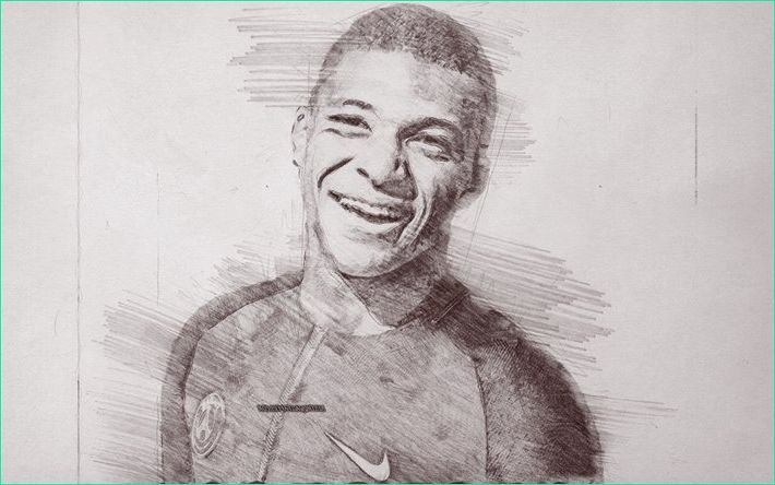 Coloriage Kylian Mbappé Cool Collection Dessin De Foot serapportantà Coloriage M Bappe