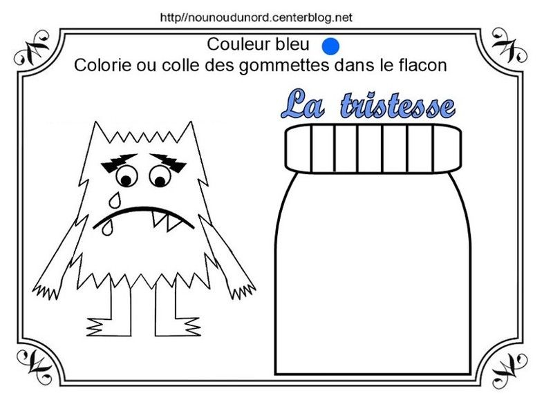 Coloriage La Couleurs Des Emotions avec Coloriage Des Émotions