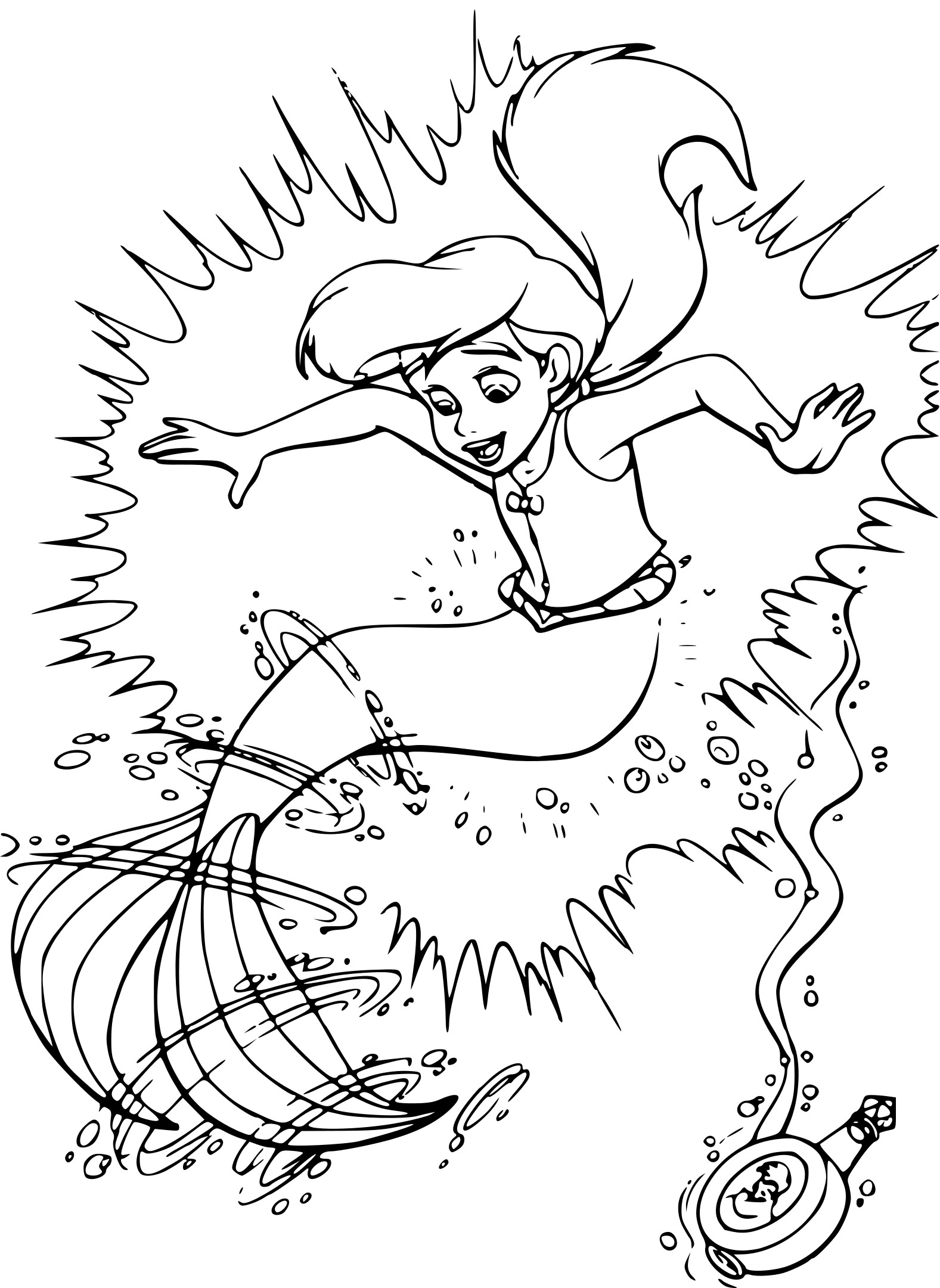 Coloriage La Petite Sirene 2 À Imprimer encequiconcerne Coloriage Dessin Sirene