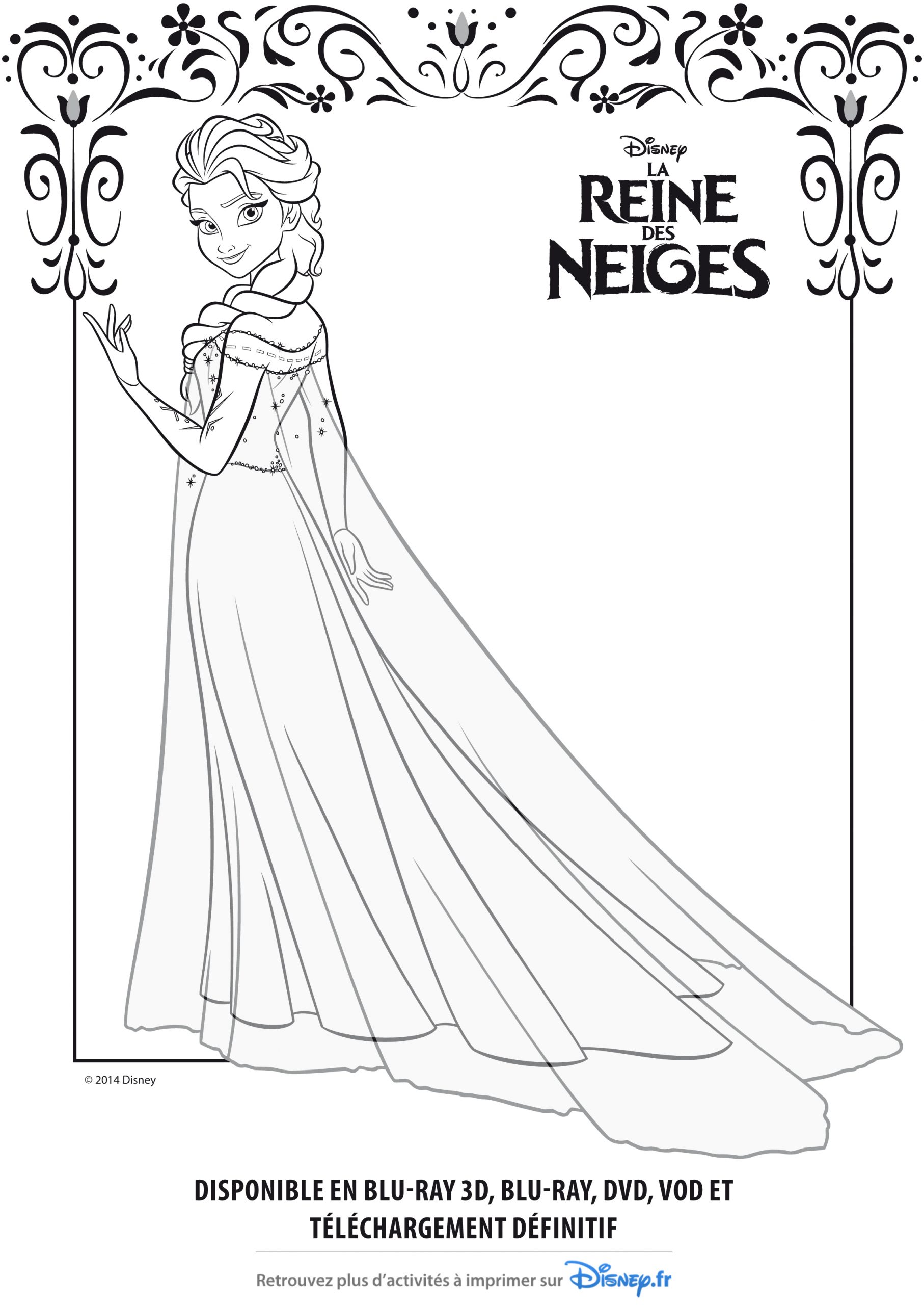 Coloriage La Reine Des Neiges Disney A Imprimer concernant Coloriage Reine Des Neiges