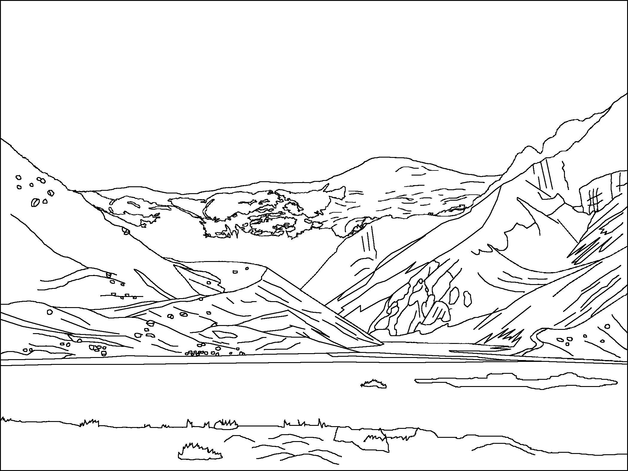 Coloriage Lac #166088 (Nature) - Album De Coloriages dedans Coloriage Dessin Nature