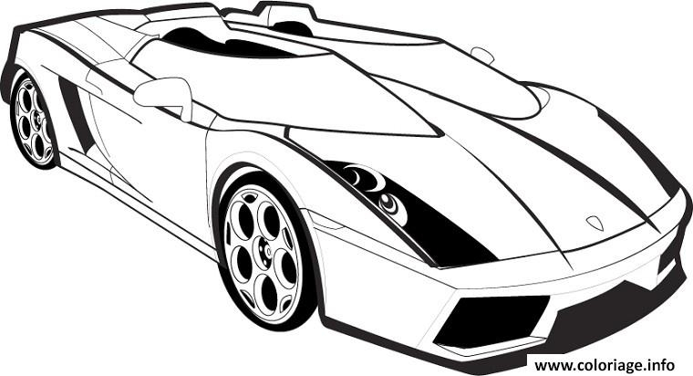 Coloriage Lambourgini Voiture De Course Dessin Voiture De à Coloriage Voiture De Course