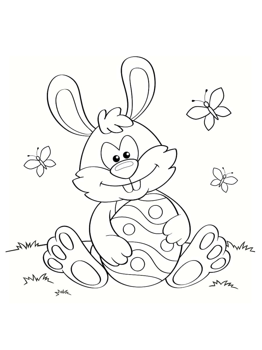 Coloriage Lapin De Pâques : 20 Coloriages À Imprimer serapportantà Coloriage Lapin