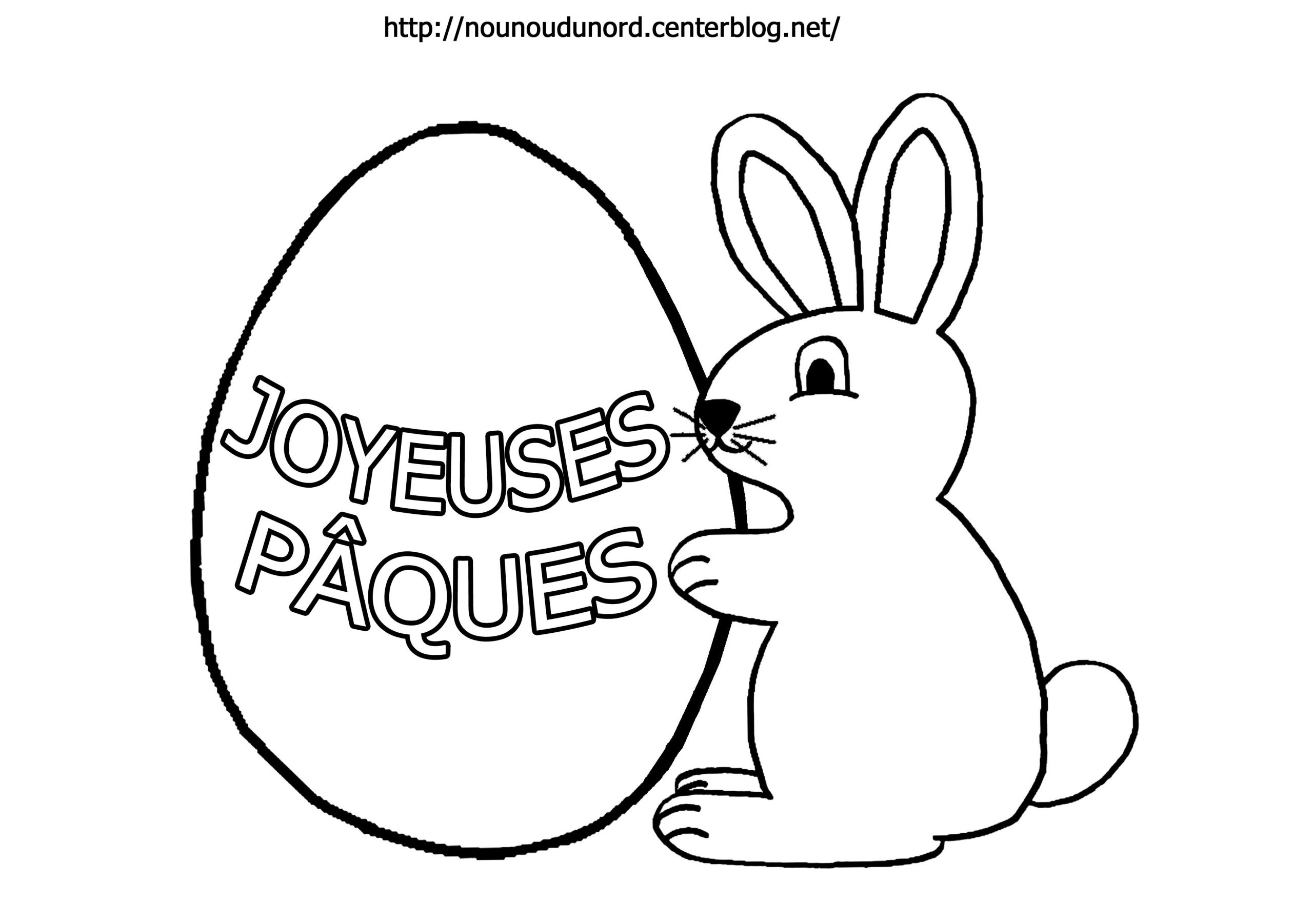 Coloriage Lapin De Paques A Imprimer Gratuit intérieur Coloriage Lapin,