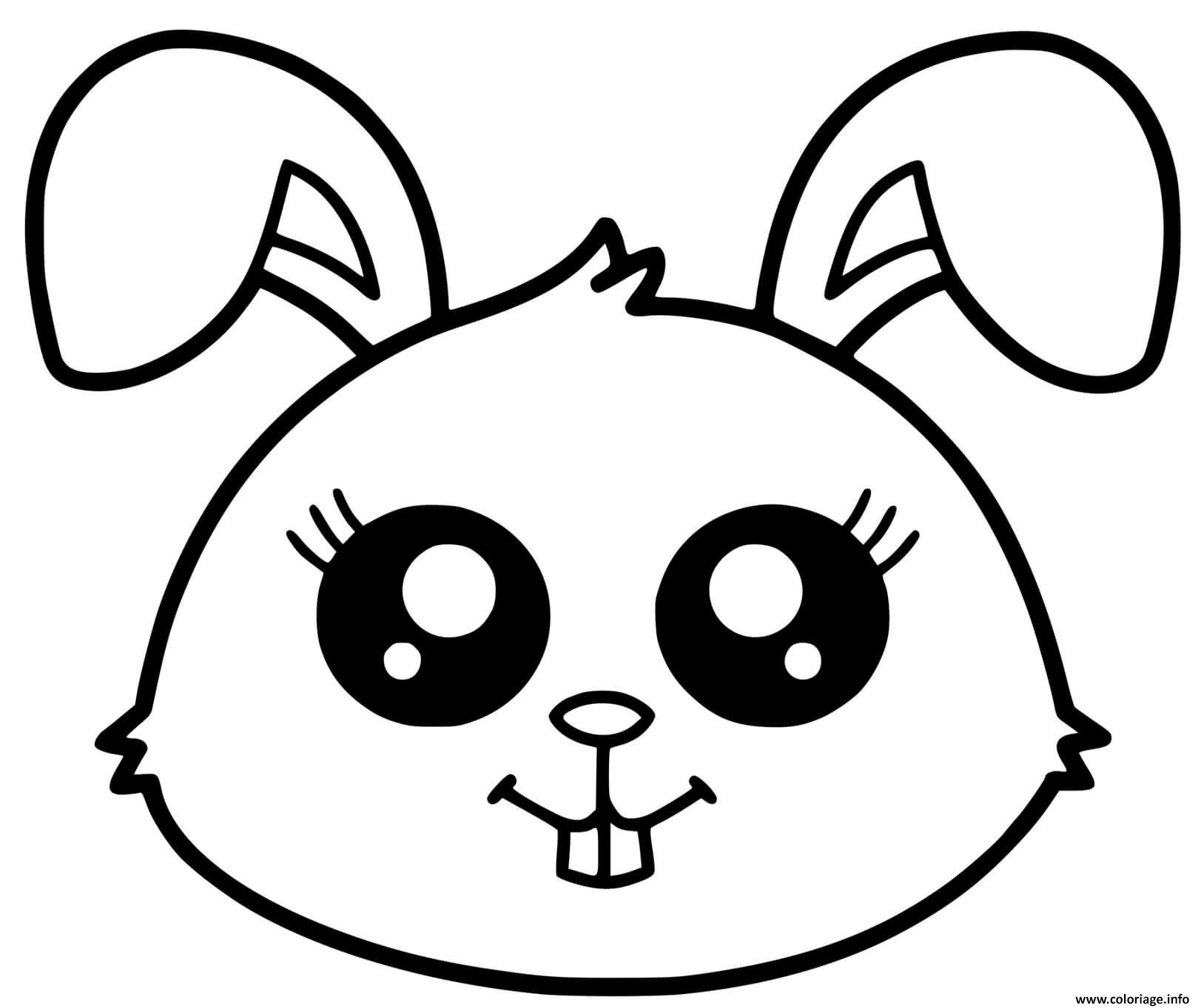 Coloriage Lapin Kawaii Dessin Dessin Kawaii À Imprimer à Coloriage Dessin Lapin