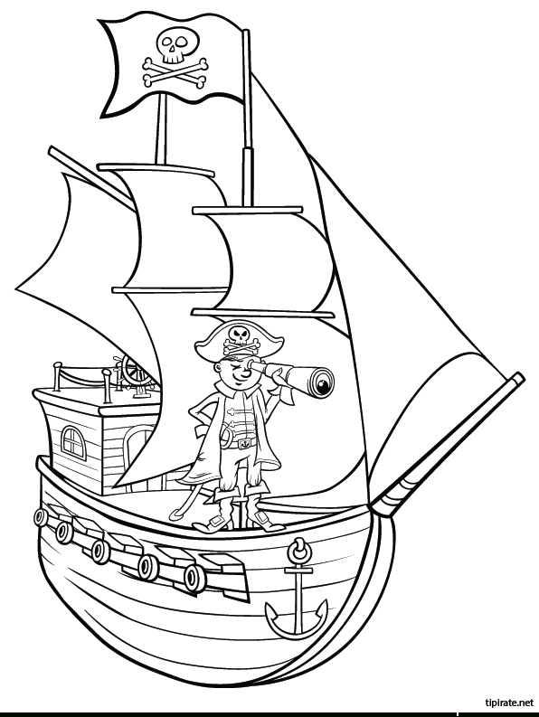 Coloriage, Le Bateau Pirate | Pirate Coloring Pages à Coloriage Bateau