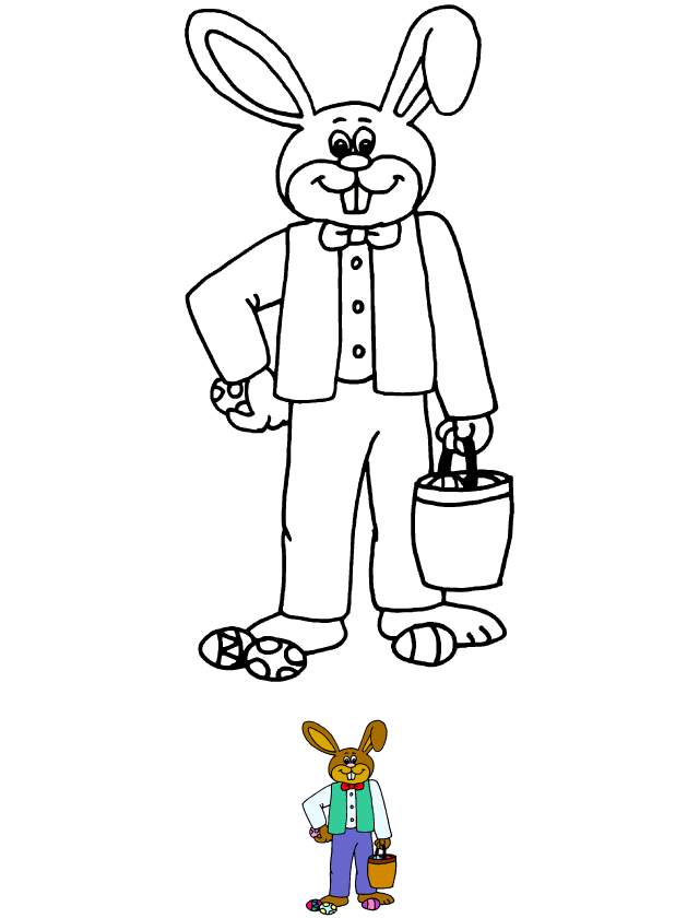 Coloriage, Le Lapin De Pâques - Tipirate à Coloriage 6-8 Ans