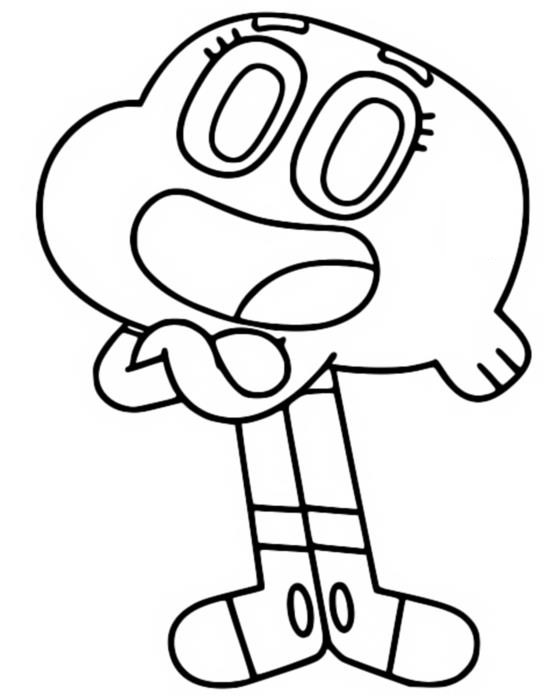 Coloriage Le Monde Incroyable De Gumball : Darwin Watterson 2 intérieur Dessin Incroyable,