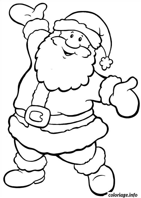 Coloriage Le Pere Noel Simple Danse Dessin Noel À Imprimer tout Coloriage À Recopier,