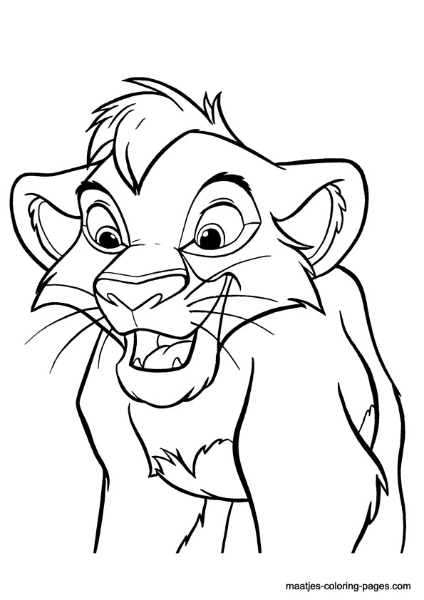 Coloriage Le Petit Roi Lion Disney Dessin Gratuit À Imprimer à Coloriage Roi Lion,