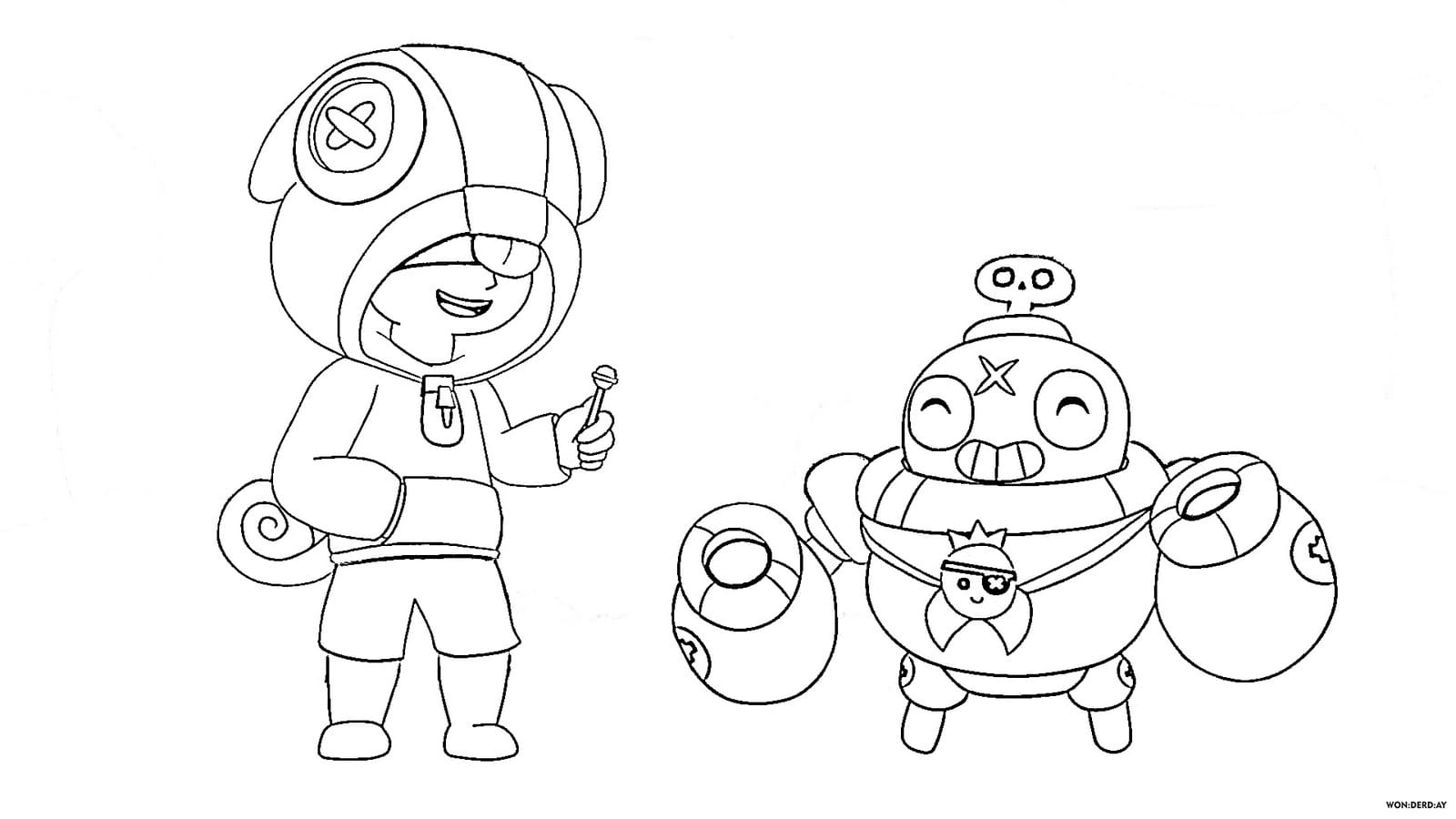 Coloriage Leon Brawl Stars. Dessin À Imprimer | Wonder Day encequiconcerne Coloriage Brawl Stars