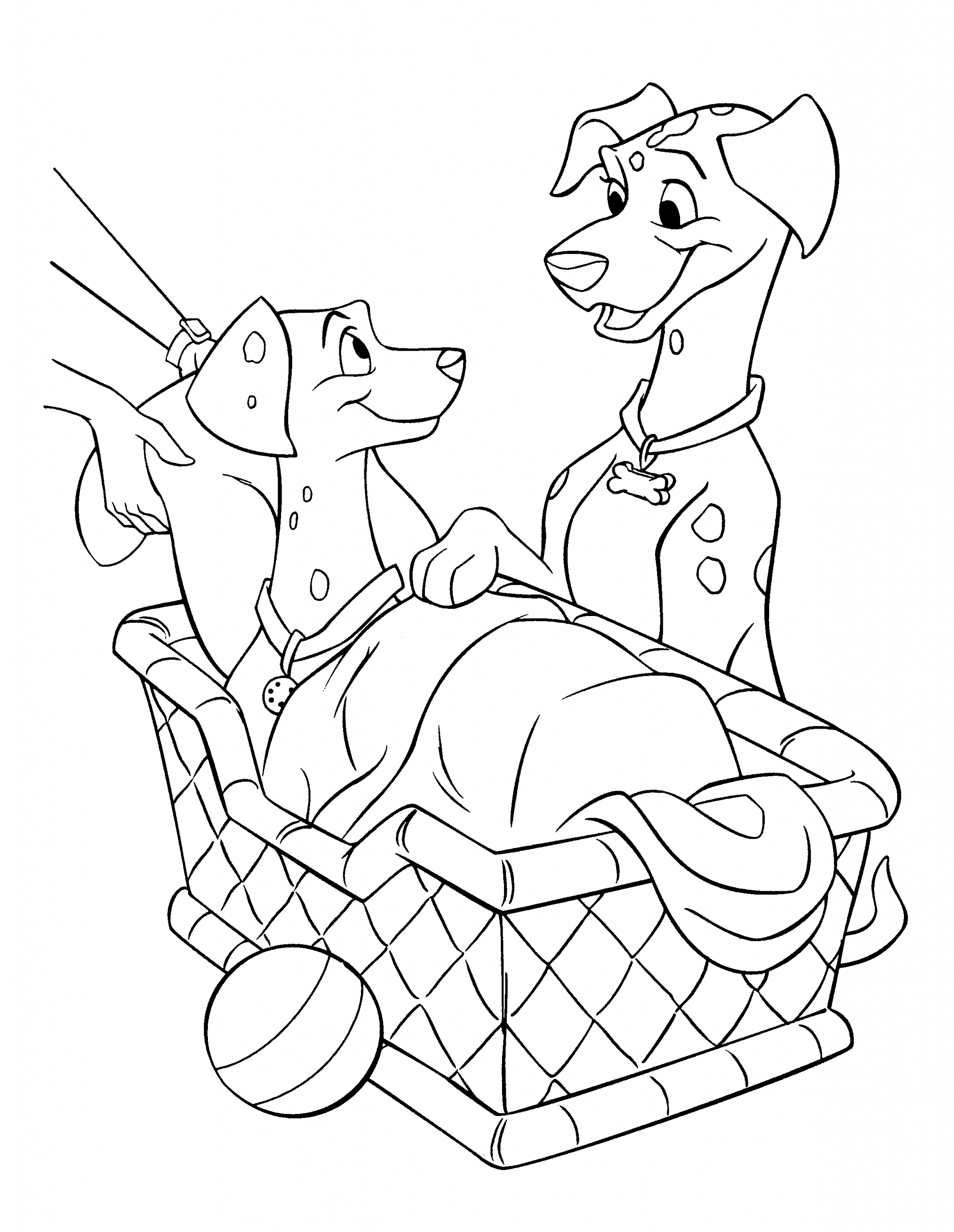 Coloriage Les 101 Dalmatiens #129252 (Films D'Animation dedans Dessin 101 Dalmatiens