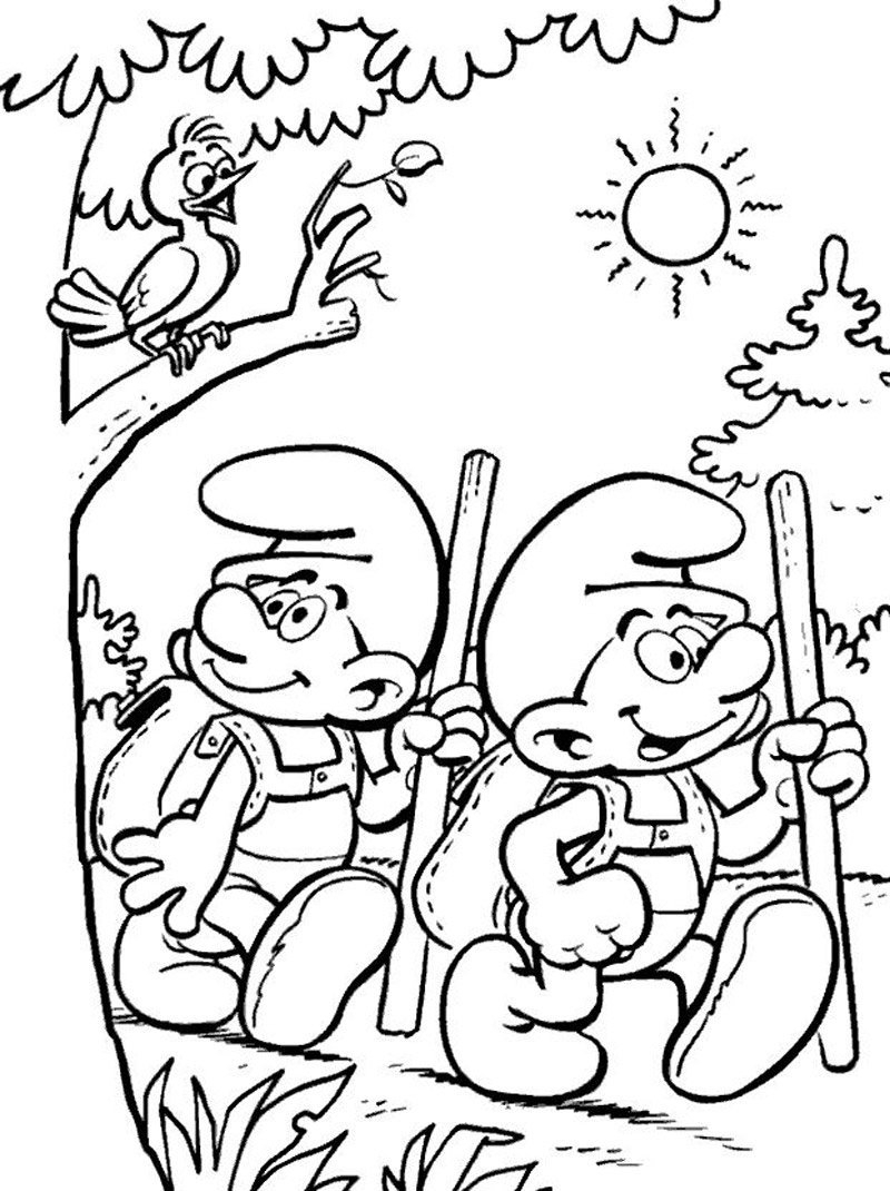 Coloriage Les Schtroumpfs 9 | Momes encequiconcerne E Coloriage