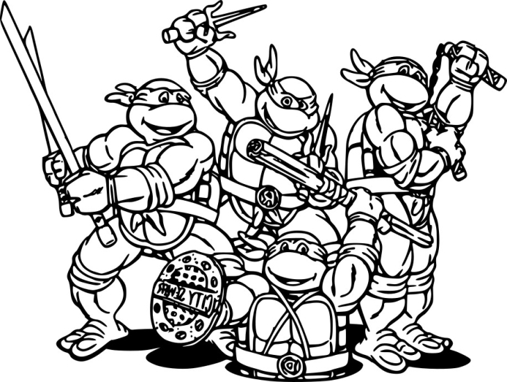 Coloriage Les Tortues Ninja À Imprimer Et Colorier tout Coloriage Ninja