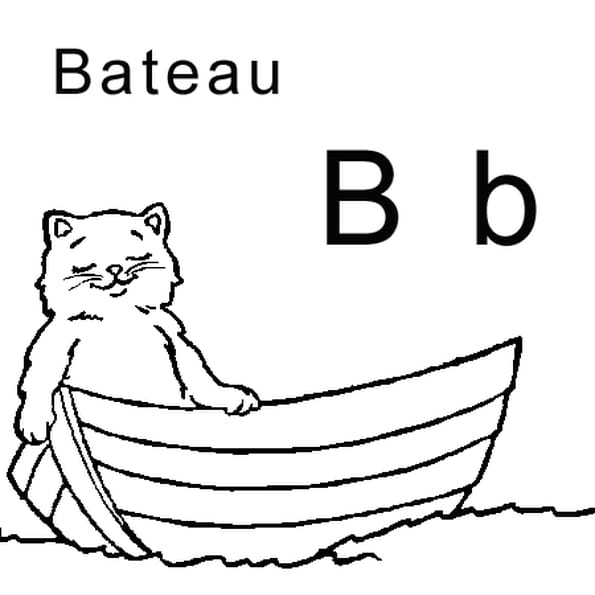 Coloriage Lettre B Comme Bateau En Ligne Gratuit À Imprimer encequiconcerne Lettre B Dessin