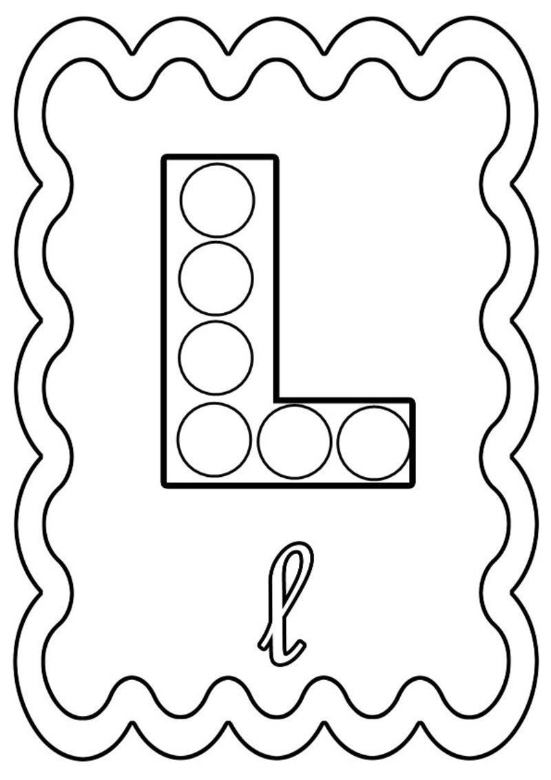 Coloriage Lettre L À Colorier Ou À Gommettes | Coloriage serapportantà Lettre L Coloriage