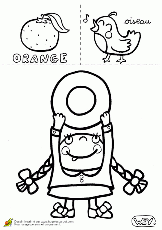 Coloriage Lettre O Orange Oiseau | Lettre A, Coloriage à Lettre O Coloriage