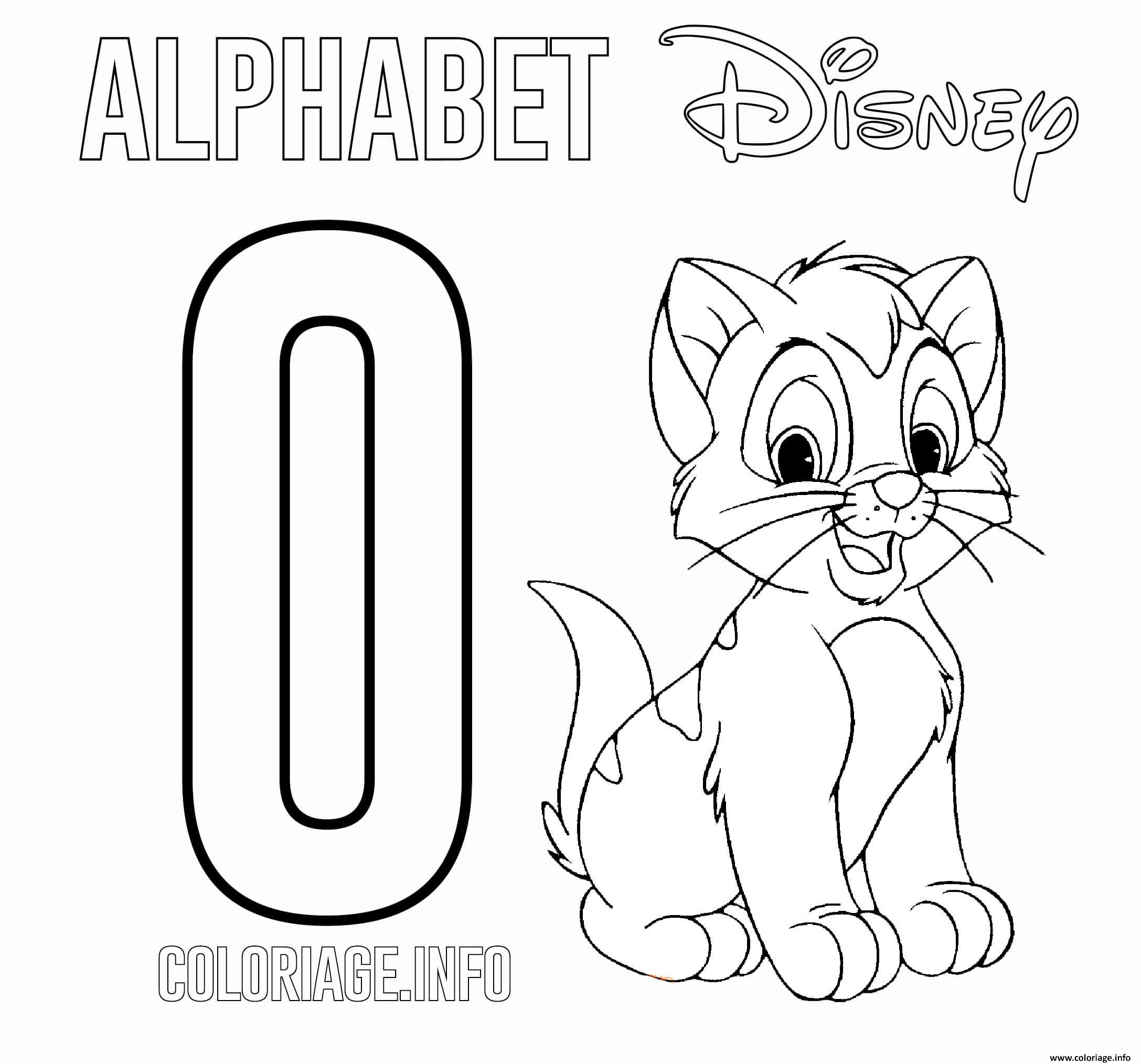 Coloriage Lettre O Pour Oliver Disney Dessin Alphabet dedans Lettre J Dessin