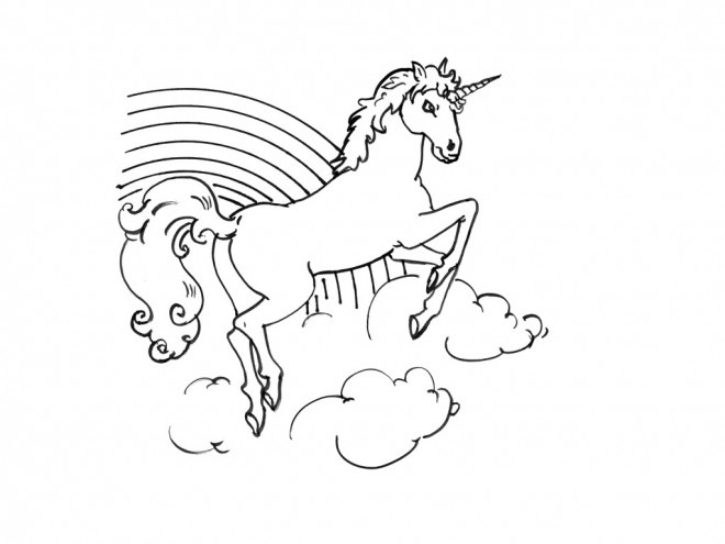 Coloriage Licorne Arc En Ciel Imaginaire Dessin Gratuit À avec Coloriage Licorne Arc En Ciel,