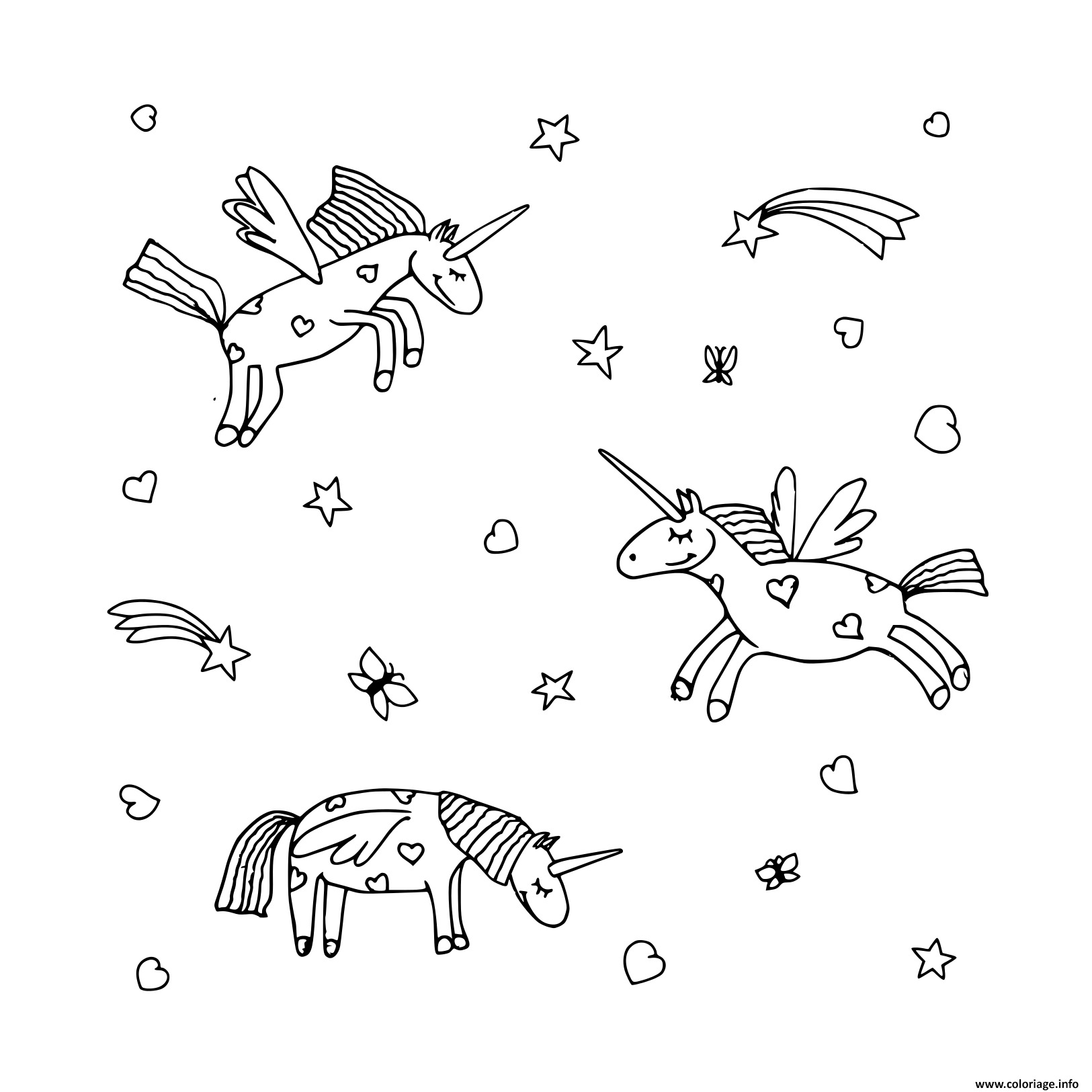 Coloriage Licorne Cartoon Pattern Dessin Licorne À Imprimer pour Coloriage Licorne 0 Imprimer