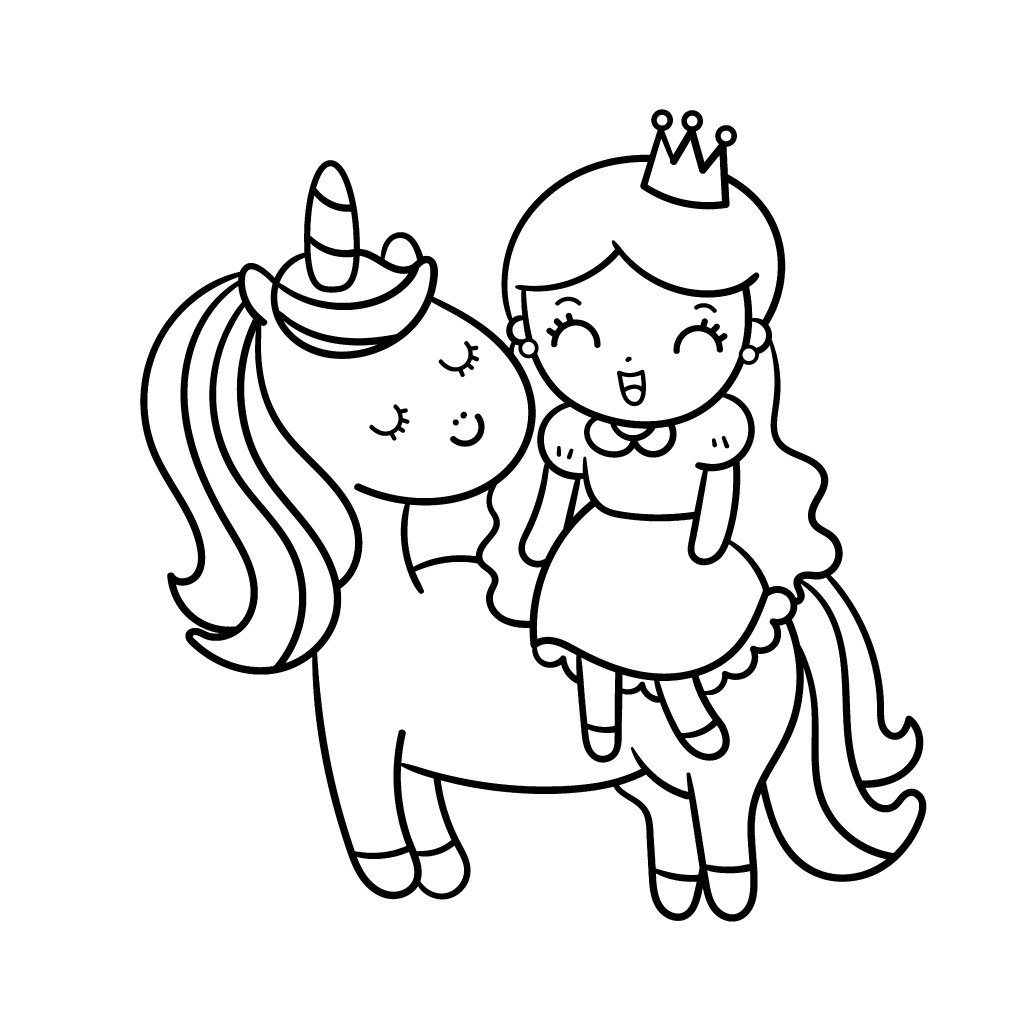 Coloriage Licorne - Coloriage Licorne Arc En Ciel Princesse dedans Coloriage Licorne Arc En Ciel,