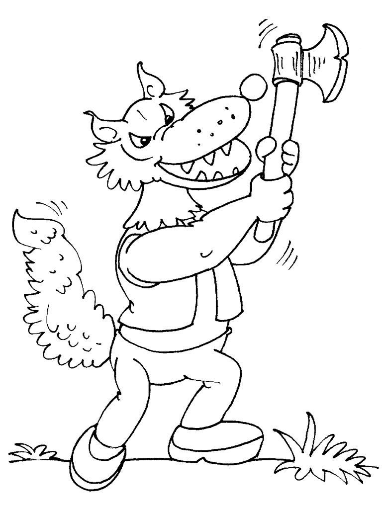 Coloriage Loup 27 - Coloriage Loups - Coloriages Animaux encequiconcerne Coloriage Lou^p